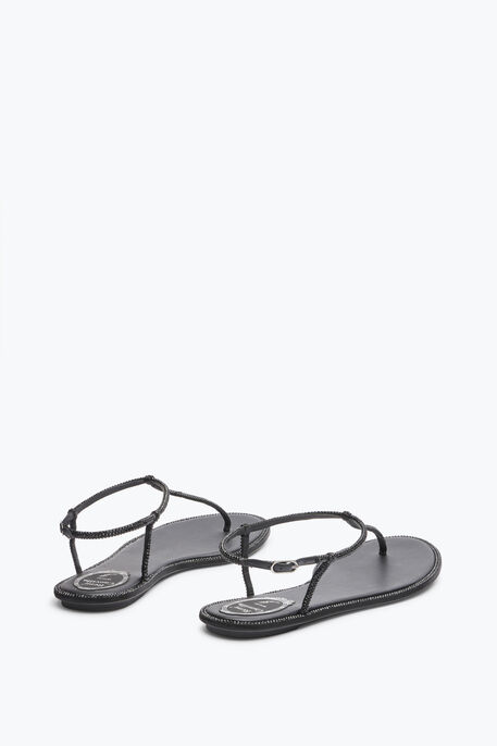 Diana Black Flat Sandal 10 Diana Black Flat Sandal 10