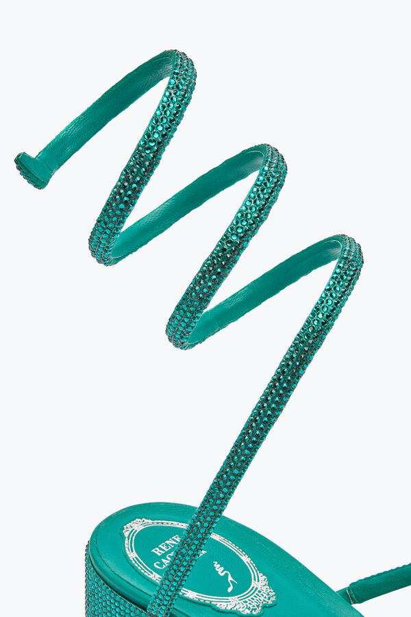 Cleo Crystal Emerald Green Sandal 35