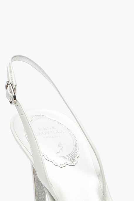 Hina Crystal White Sling-Back 80 Hina Crystal White Sling-Back 80