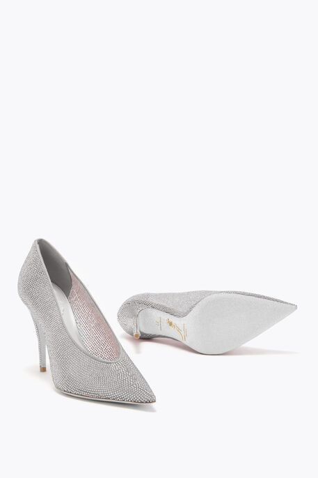 JINNY SILVER PUMP 100
