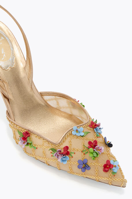 FLORA GOLD SLINGBACK 80