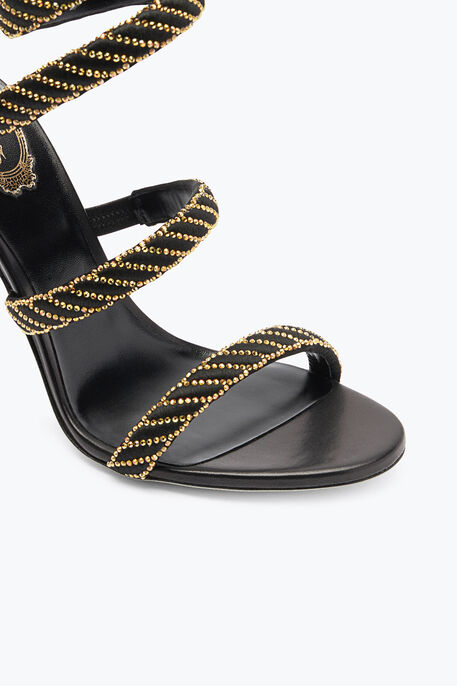 Cleo Sandal In Satin Black 105 Sandals in Black for Women | Rene Caovilla®