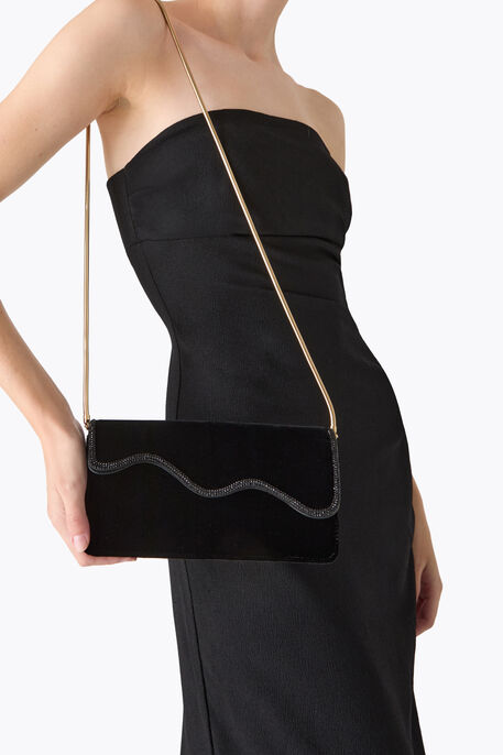 ONDA BLACK VELVET CLUTCH ONDA BLACK VELVET CLUTCH