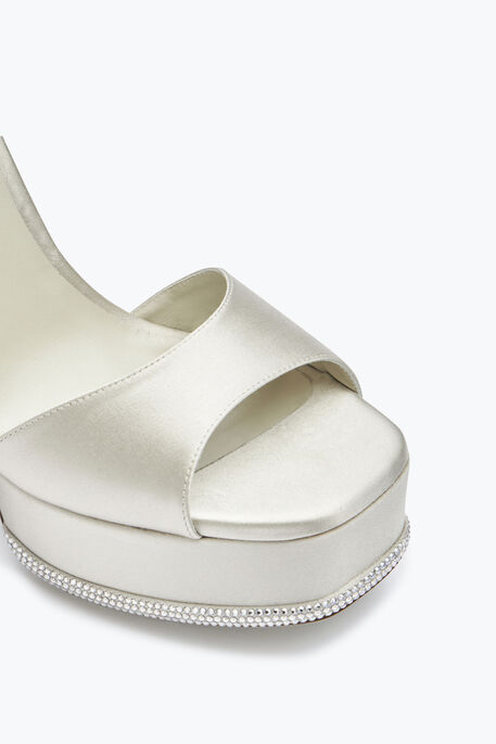 Anastasia Crystal Gray Platform Sandal 130