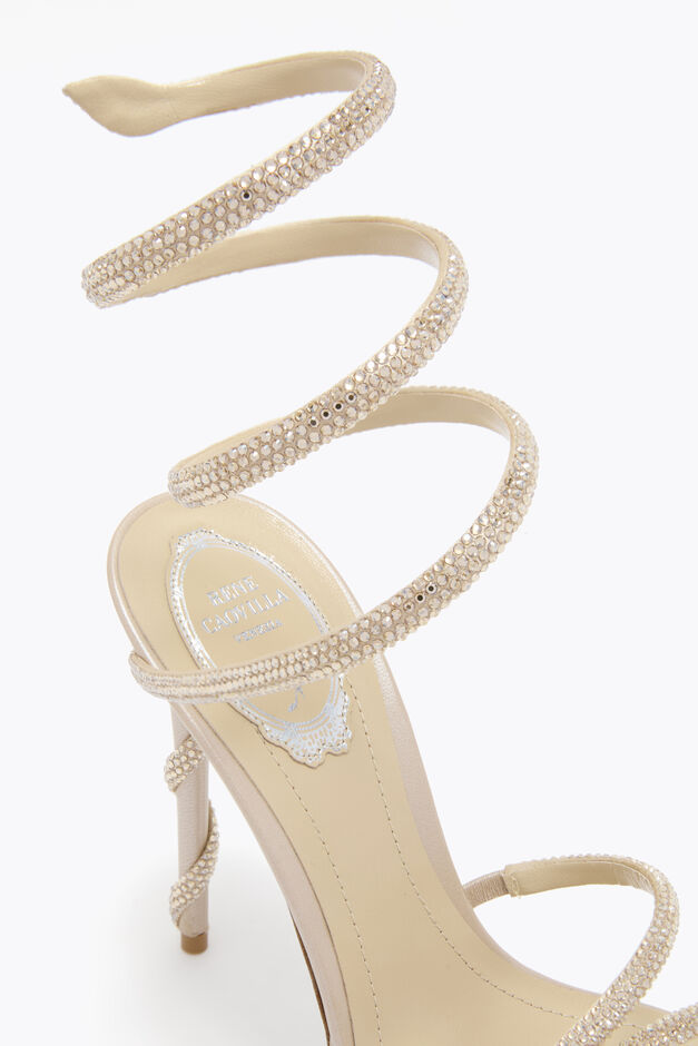 MARGOT CHAMPAGNE PLATFORM SANDAL 120