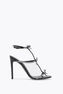 CATERINA BLACK SATIN/CRYSTAL STRASS SANDAL