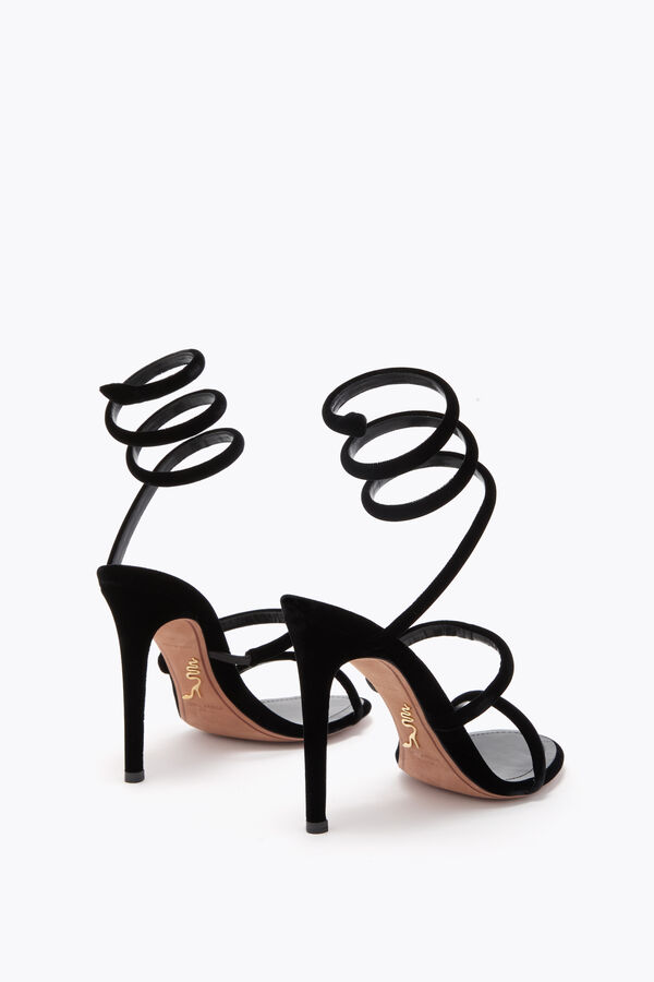CLEO BLACK VELVET SANDAL
