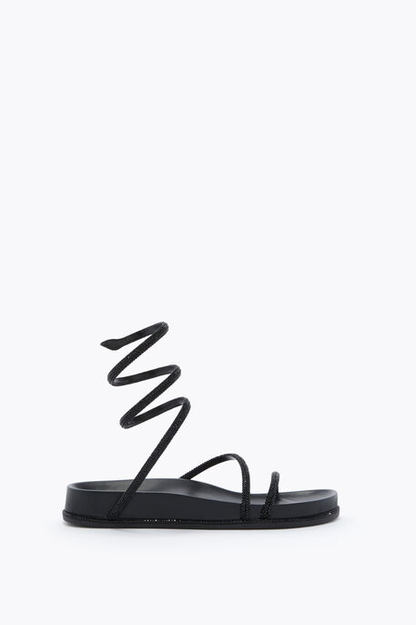 GISELE BLACK FLATFORM SANDAL 20