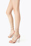 CHANDELIER LIGHT PINK SATIN/SILK STRASS SANDAL