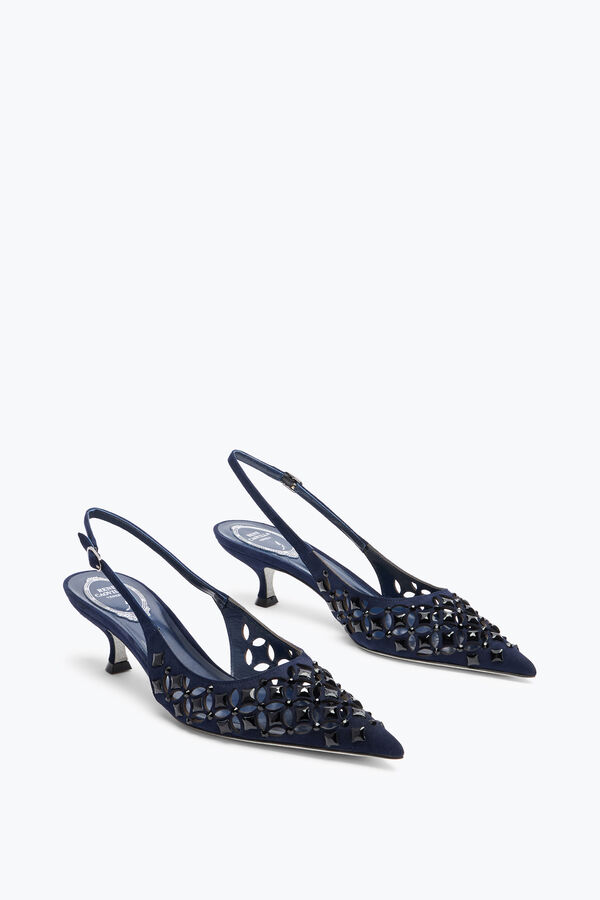 Trifora Midnight Blue Slingback 50