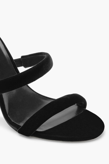 Cleo Black Velvet Sandal 80