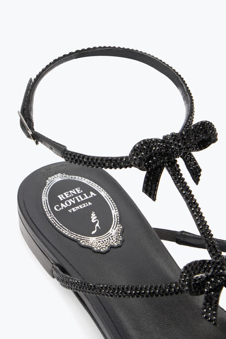 Caterina Black Flat Sandal 10 Caterina Black Flat Sandal 10