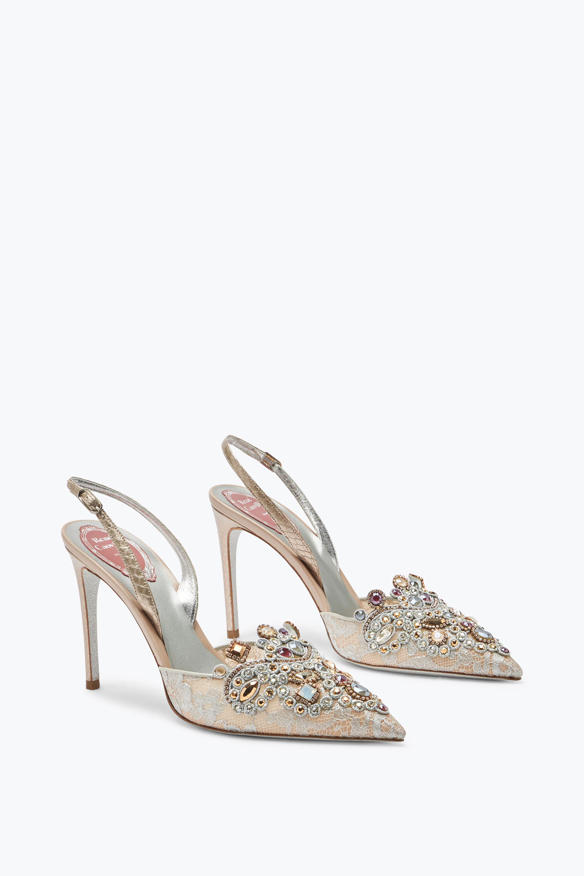 【関税込み】RENE CAOVILLA Aretha' slingback Jeweled ARETHA | Rene Caovilla®