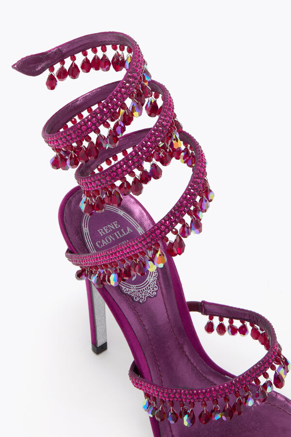 CHANDELIER PORPORA SATIN/RUBY STRASS SANDAL