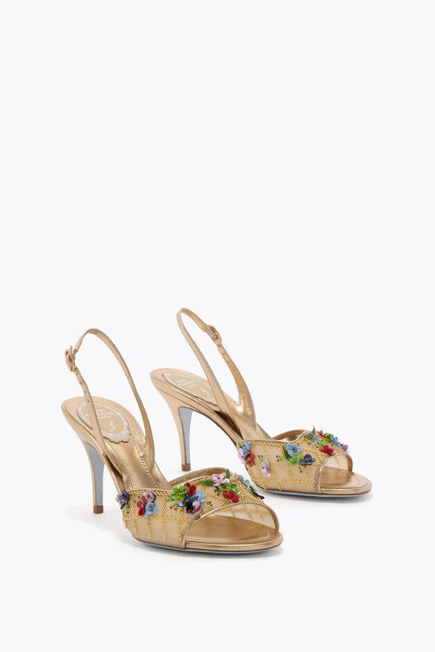 FLORA GOLD SANDAL 80