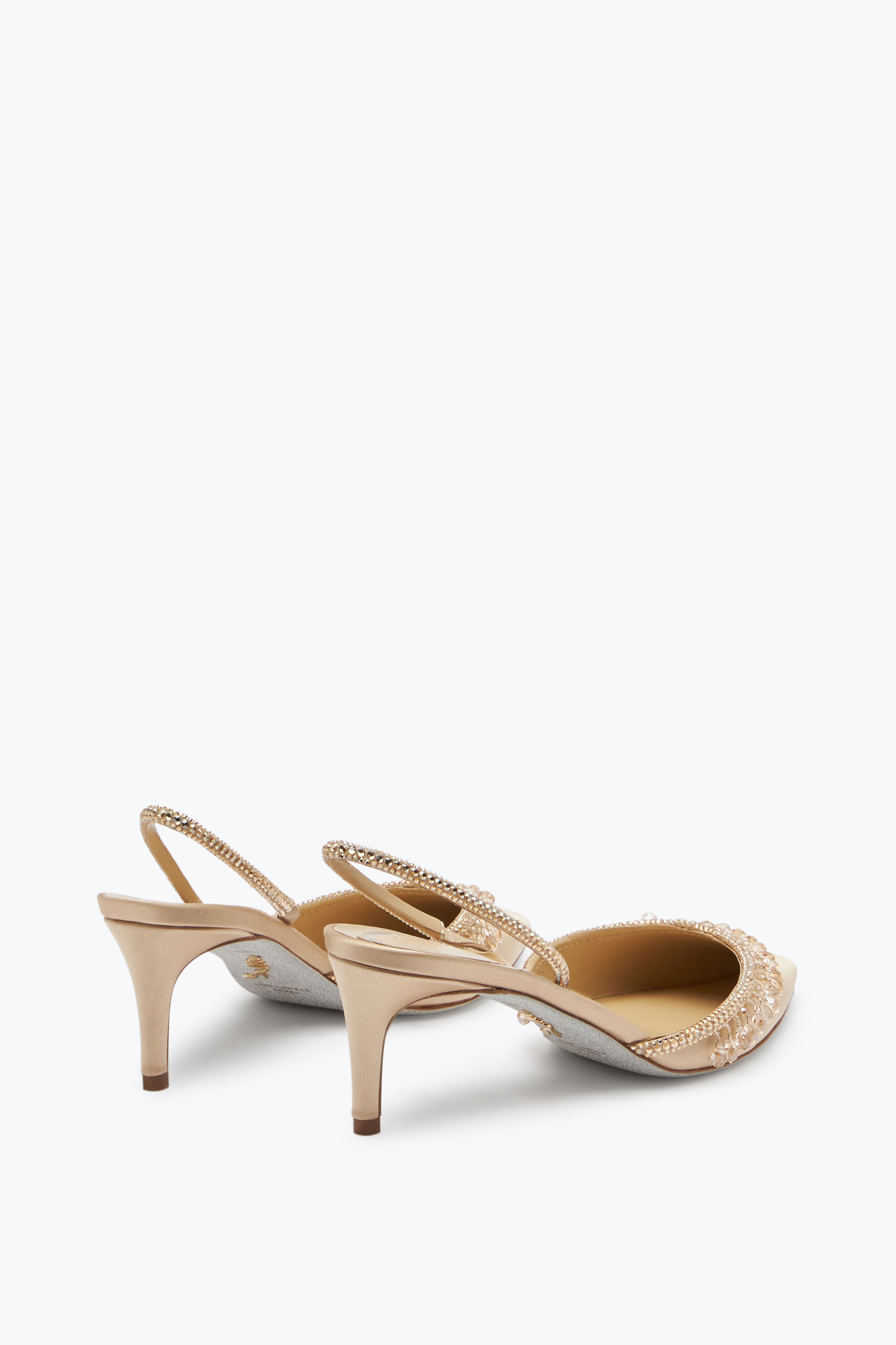 Jeweled Cleo Champagne Slingback 60 Rene Caovilla