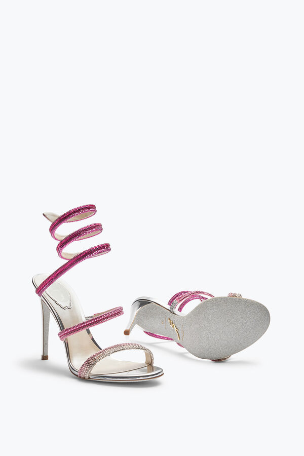 Cleo Silver Sandal With Pink Degrad&eacute; Crystals 105