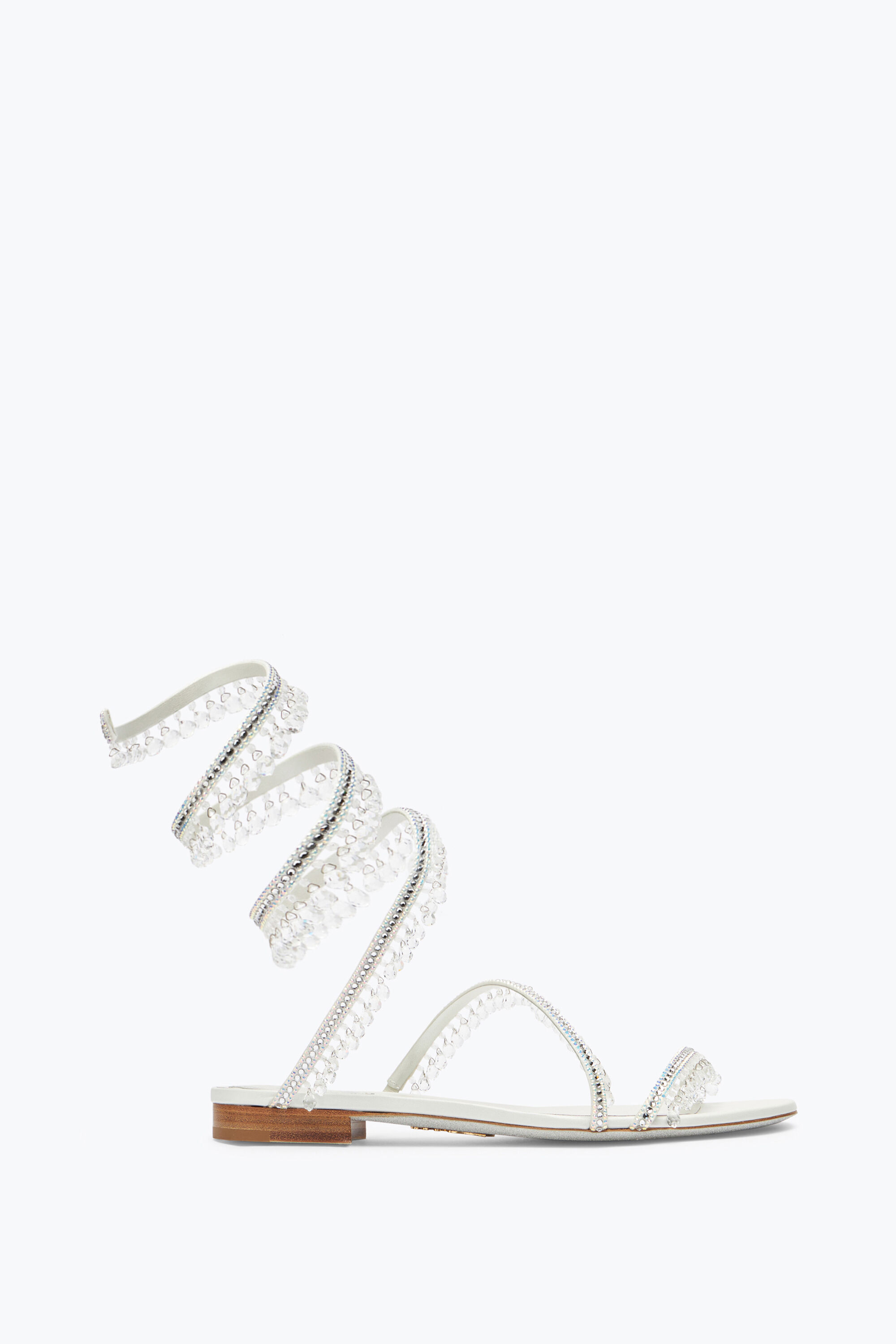 Jeweled Chandelier Crystal Ivory Sandal 10 | Rene Caovilla®