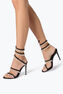 CHANDELIER BLACK SANDAL WITH PEARLS 105
