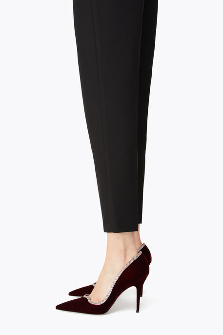 ONDA BURGUNDY VELVET PUMP 100