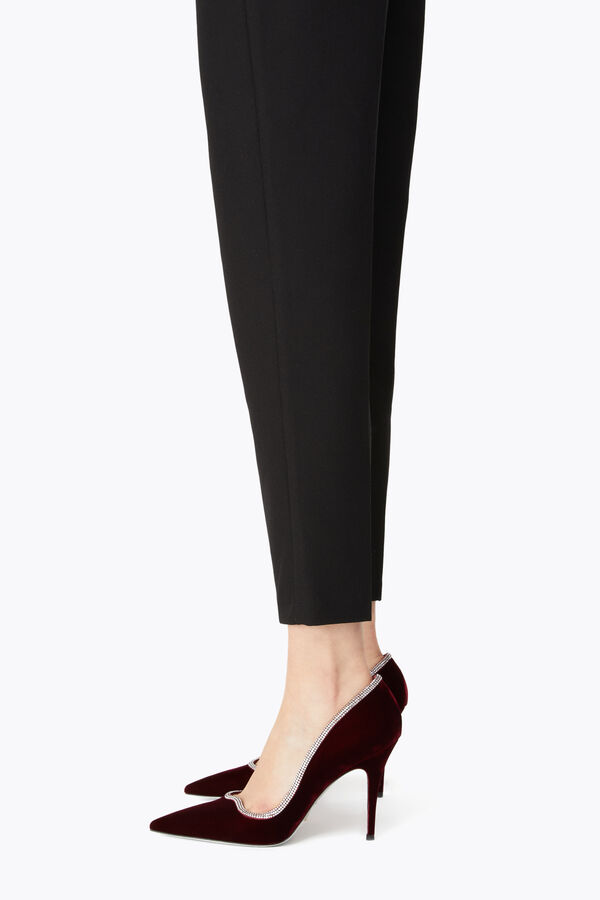 ONDA PUMP BORDEAUX VELVET/CRYSTAL STRASS PUMP