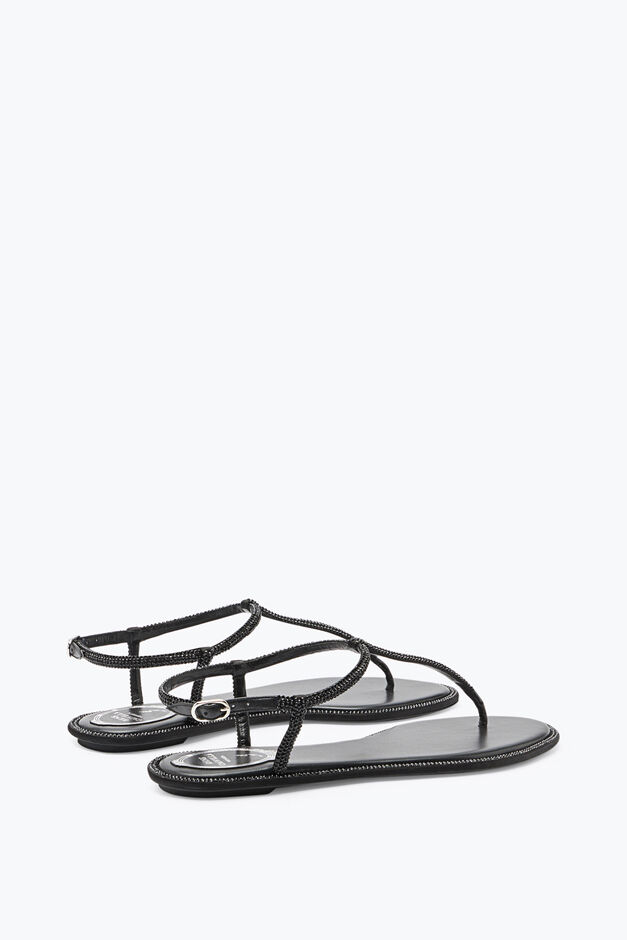 DIANA CRYSTAL BLACK SANDAL 10