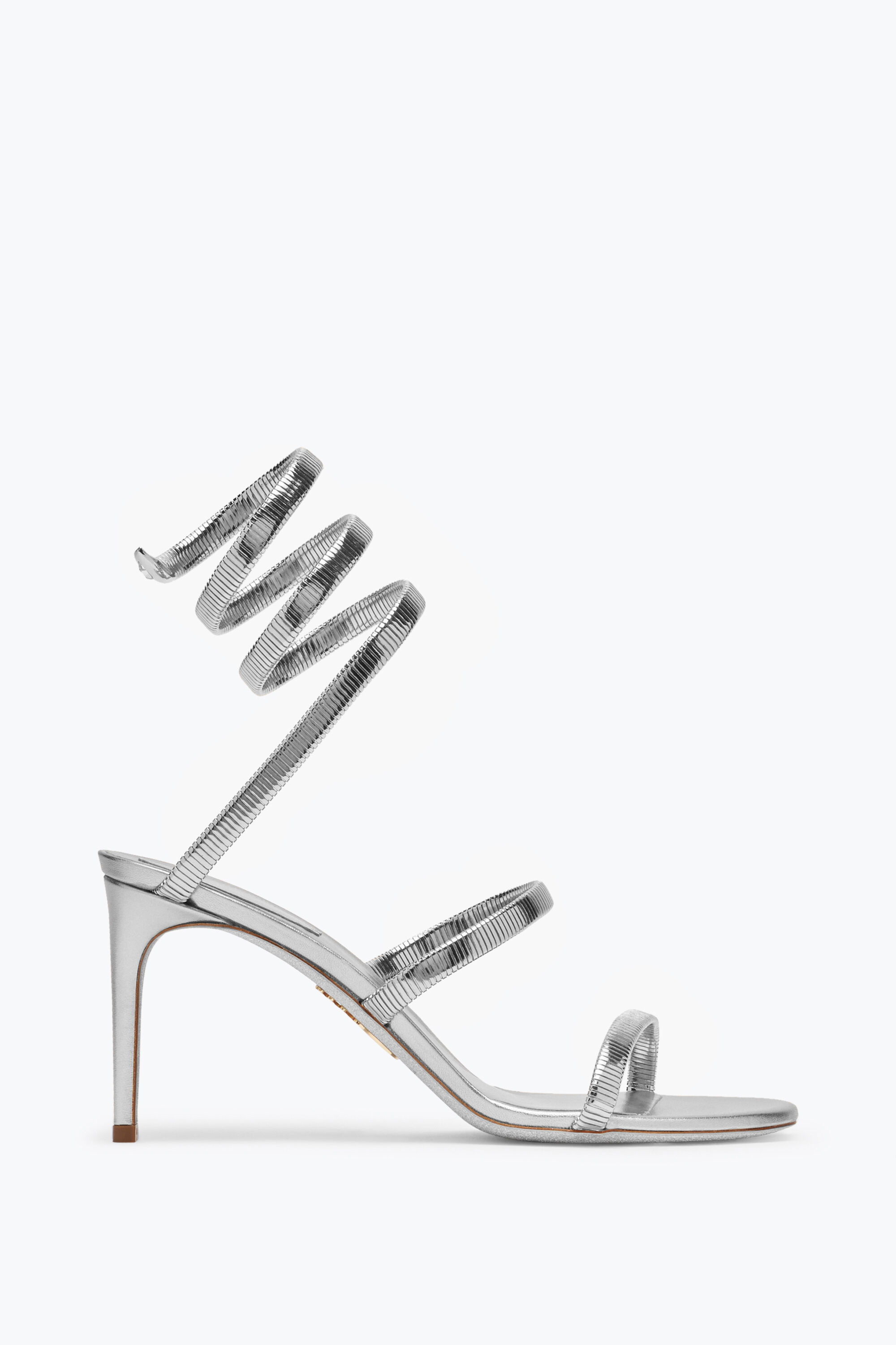 Jeweled JUNIPER METALLIC SILVER SANDAL 80 | Rene Caovilla®