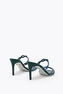 BRAID GREEN SATIN/METALLIC BLUE STRASS SANDAL
