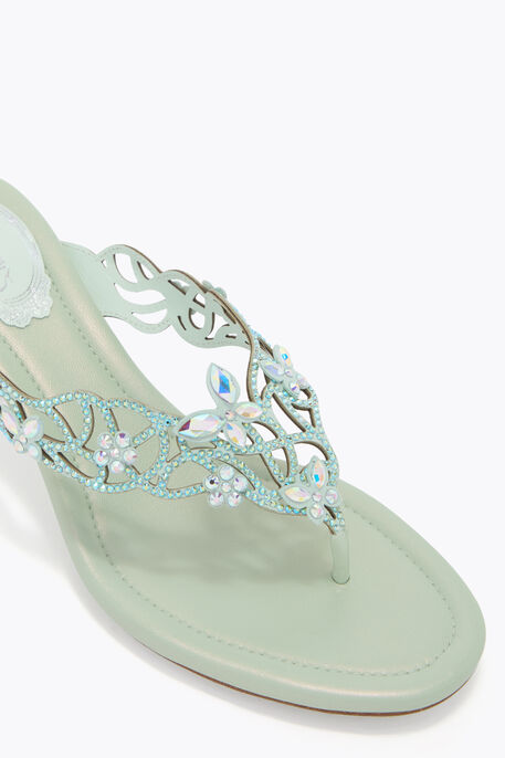 EDEN MINT GREEN THONG MULE 50