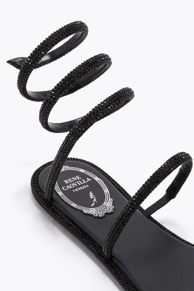 CLEO BLACK FLAT SANDAL 10