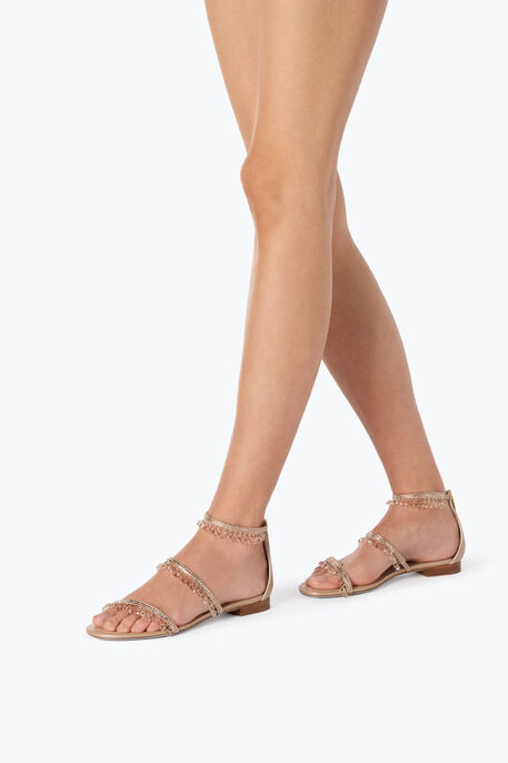 CHANDELIER NUDE FLAT SANDAL 10