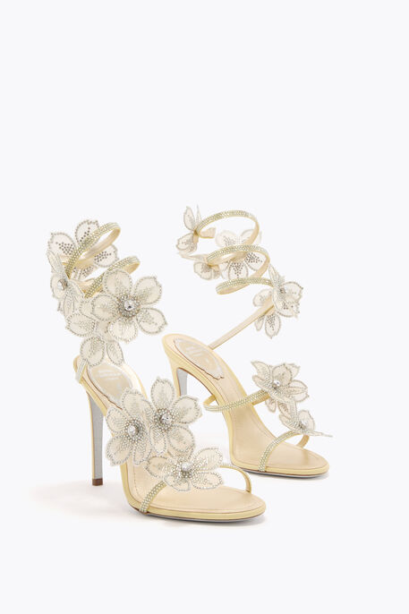 PEACH FLOWER LEMON YELLOW SANDAL 105