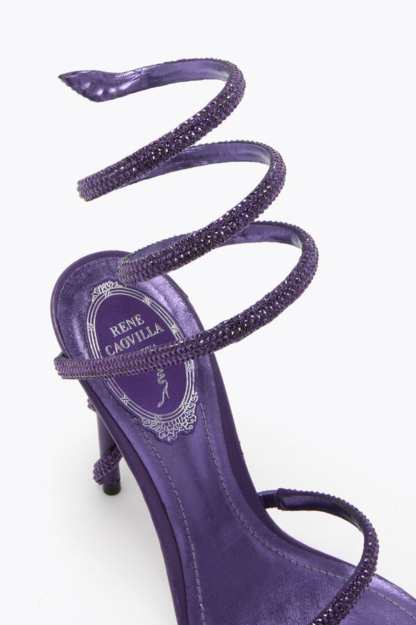MARGOT VIOLET SATIN-LAMB/DEEP TANZANITE ST SANDAL