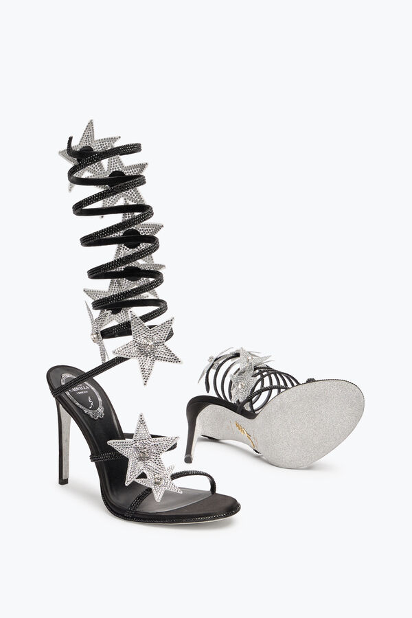 SUPER CLEO STAR BLACK &amp; SILVER SANDAL 105