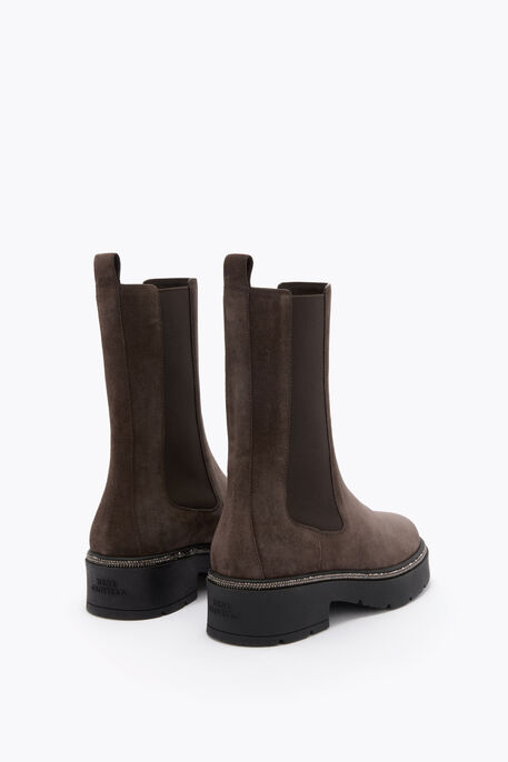 BIKA BROWN ANKLE BOOT WITH CRYSTALS 50