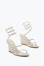 CLEO SILVER WEDGE SANDAL 80