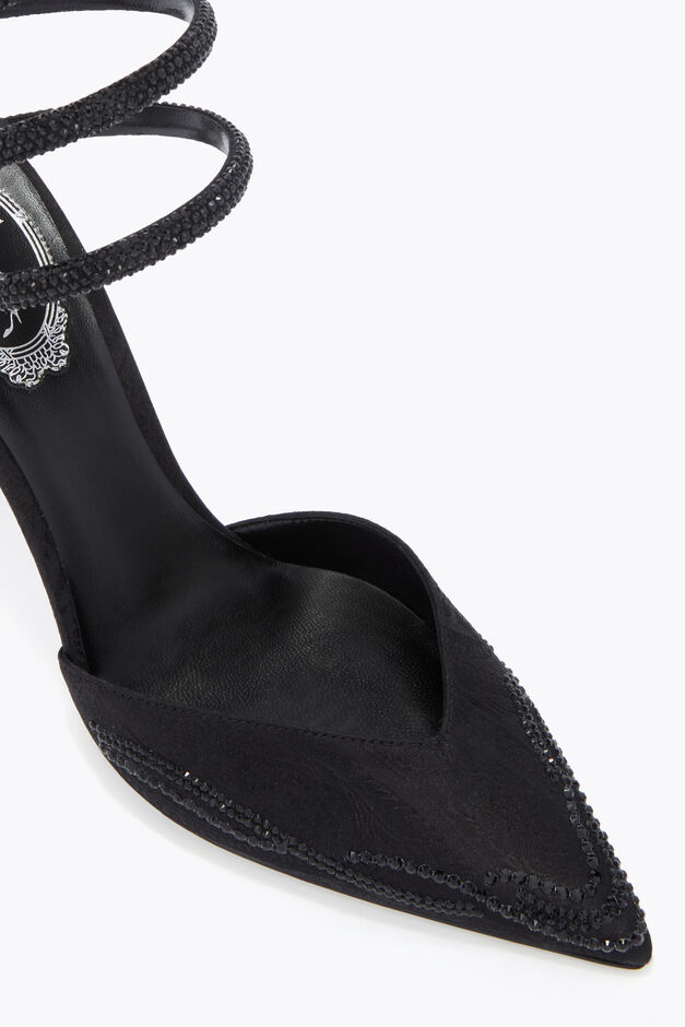 CLEO PUMP IN BLACK DAMASK 105