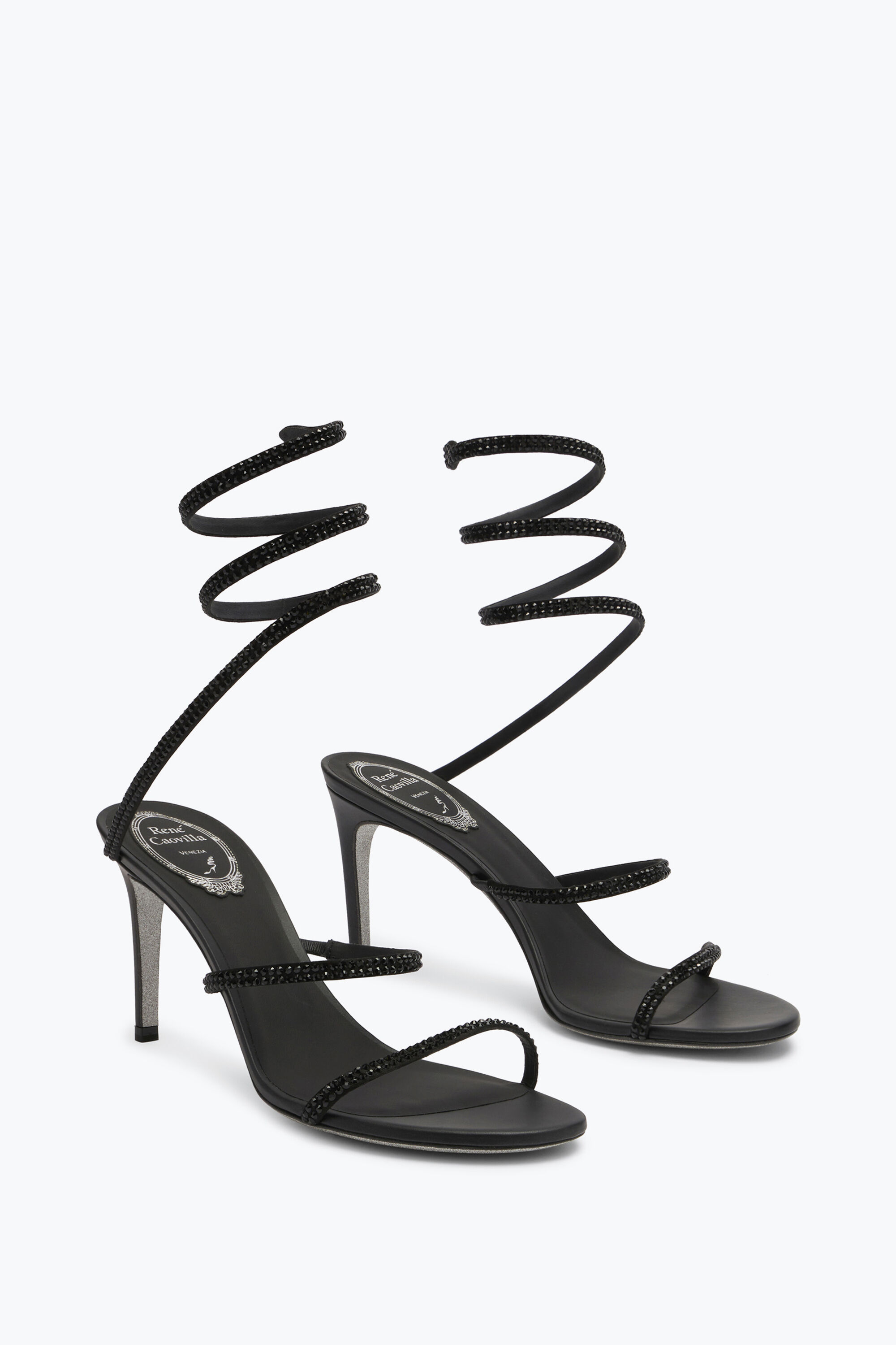 Jeweled Thin-Heeled Sandals Cleo | Rene Caovilla®