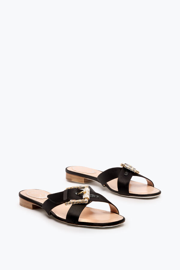 MARTHA BLACK FLAT SANDAL 10