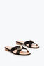 MARTHA BLACK FLAT SANDAL 10