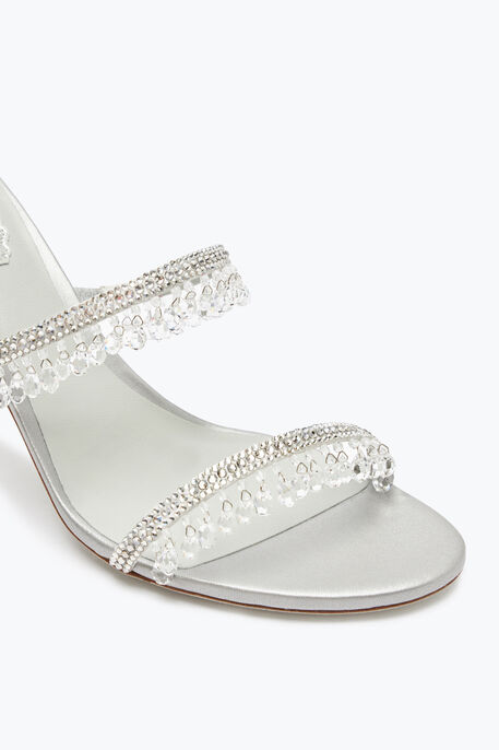 Chandelier Pearl Gray Mule 80