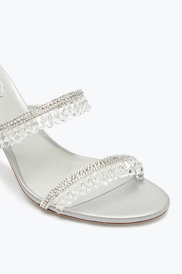 Chandelier Pearl Gray Mule 80
