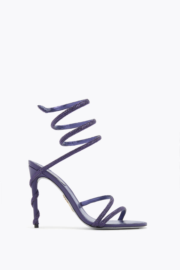 MARGOT VIOLET SATIN-LAMB/DEEP TANZANITE ST SANDAL