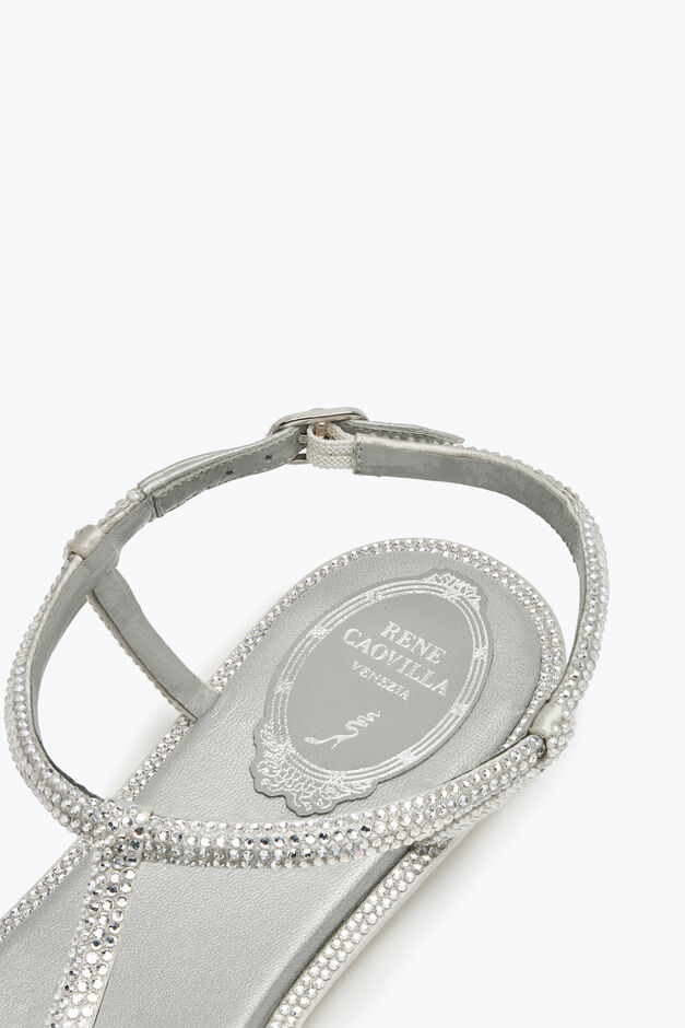 DIANA CRYSTAL GRAY SANDAL 10