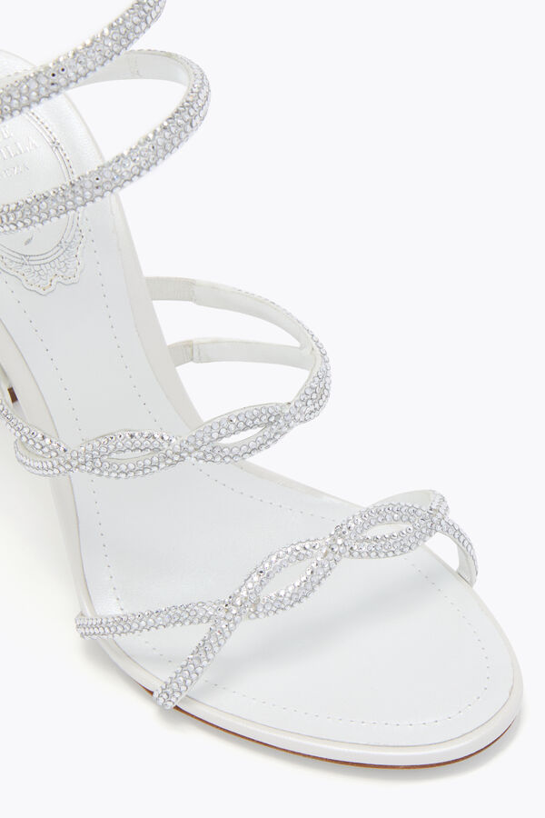 BRAID CLEO IVORY SATIN/CRYSTAL STRASS SANDAL