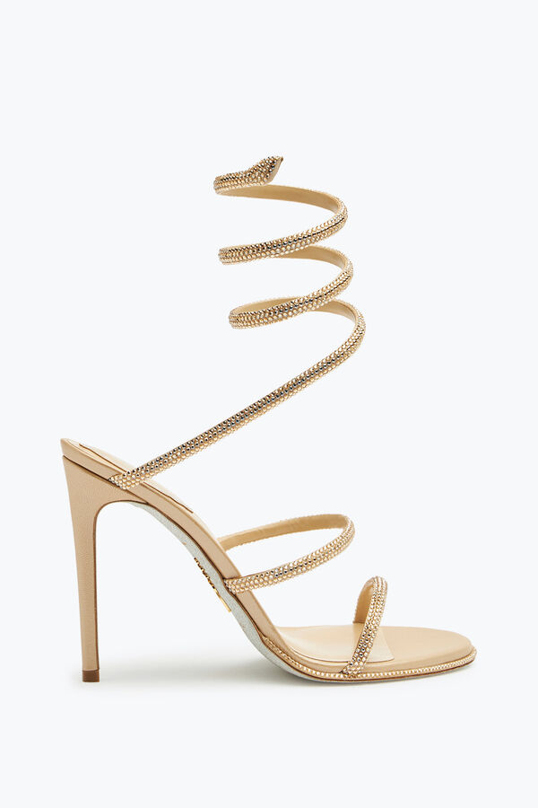 Cleo Gold Sandal 105 Sandals in Beige for Women | Rene Caovilla®