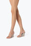 CLEO SILVER WEDGE SANDAL 80