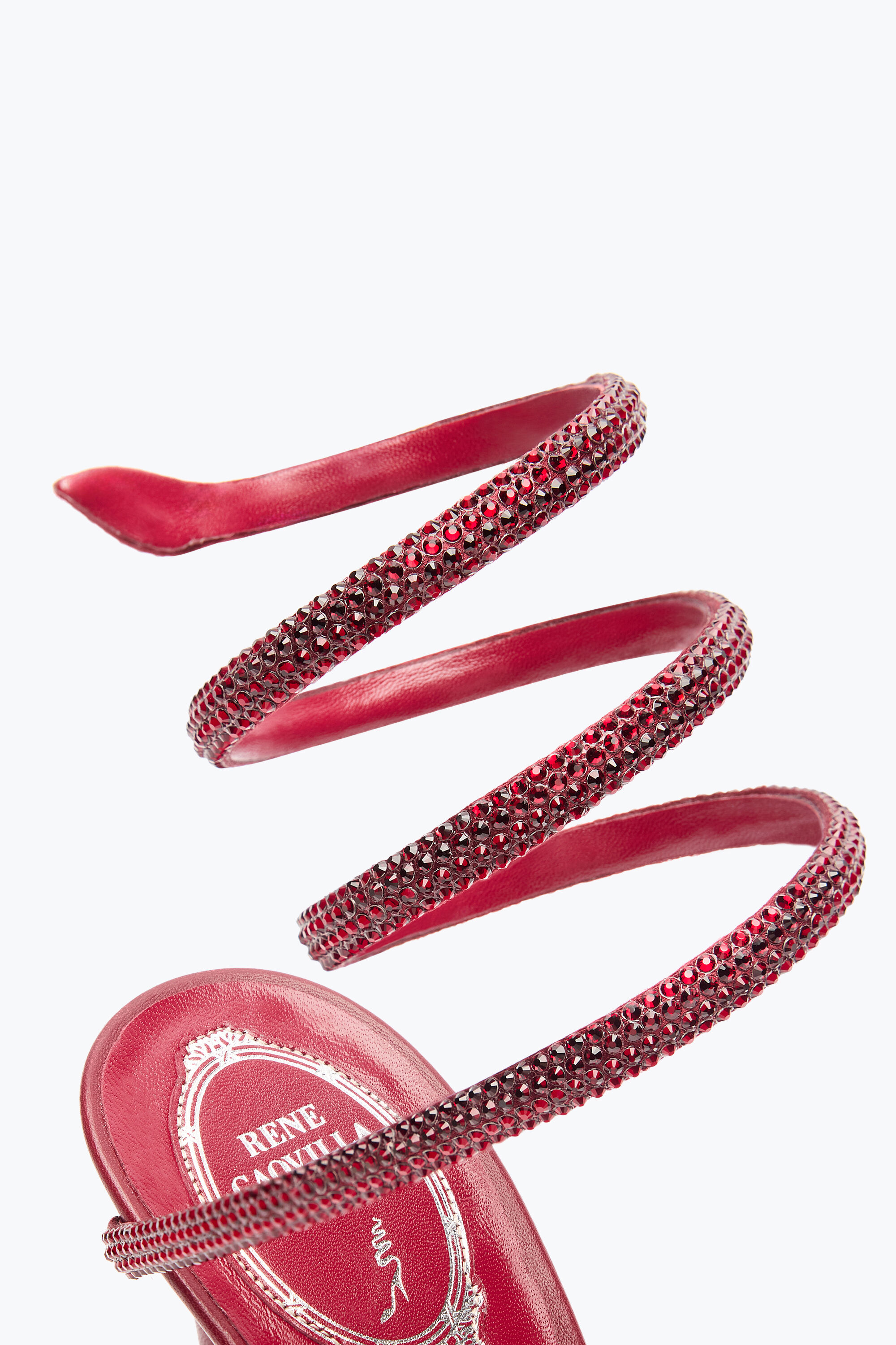 Jeweled MARGOT BURGUNDY SANDAL 105 | Rene Caovilla®