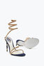 Margot Crystal Blue-Gold Sandal 105