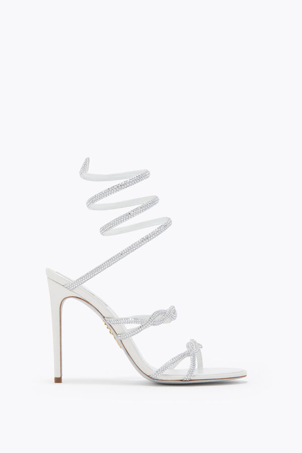 BRAID CLEO IVORY SATIN/CRYSTAL STRASS SANDAL